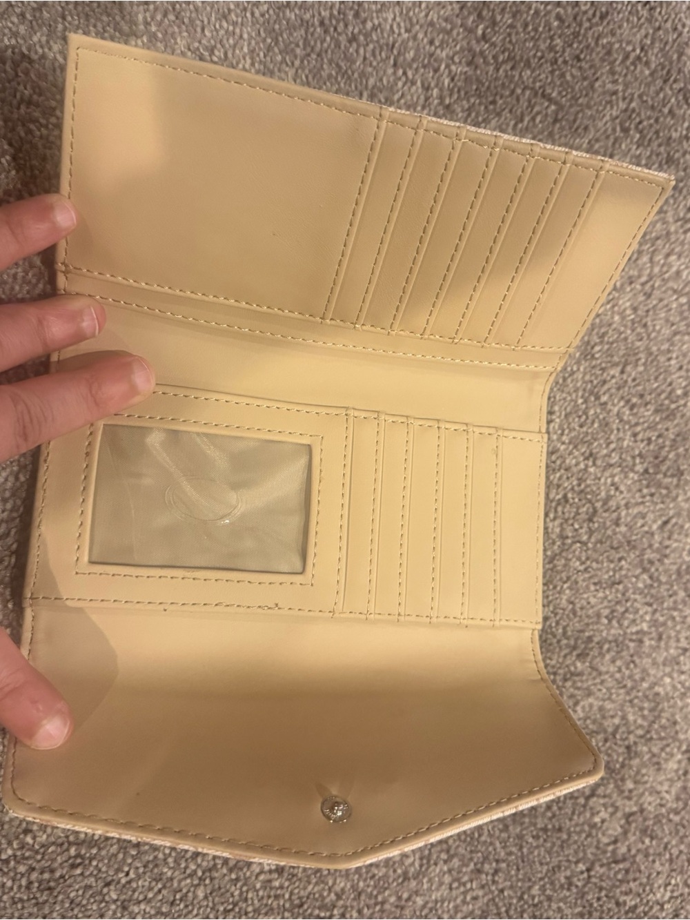 GUESS Beige Monogram Envelope Wallet - Picture 3 of 4